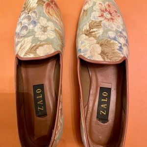 Zalo Floral Linen Flats